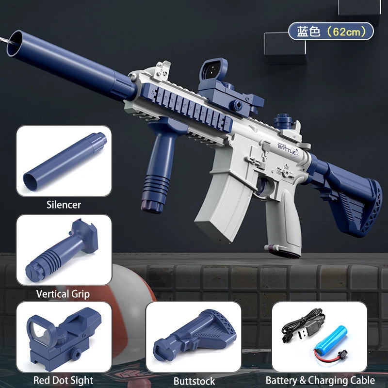 Pistolet à Eau Électrique M416 – L’Allié Parfait pour des Combats d’Été Inoubliables