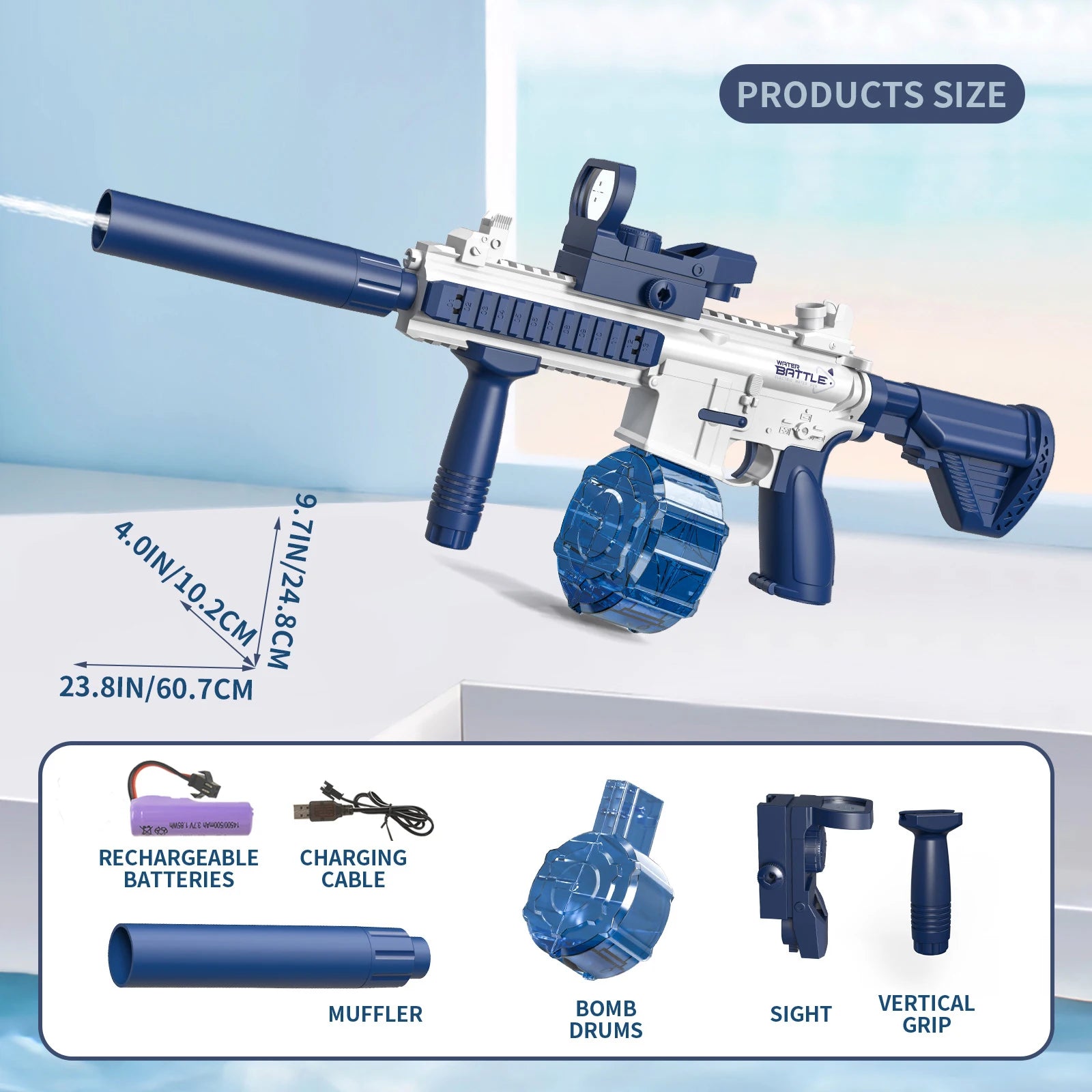 Pistolet à Eau Électrique M416 – L’Allié Parfait pour des Combats d’Été Inoubliables